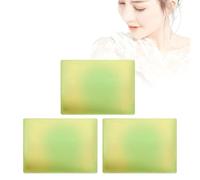 Antibakterielle Zitronenselife, Körperseifenstücke mit Sheabutter, zur Aufhellung und Befeuchtung fettiger oder trockener Haut, nährende Hydratation und cremiger Schaum für einen natürlich (3PCS)