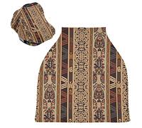 Antica Arte Marrone Passeggino Tettoia Copri Seggiolino Copertura Infermieristica Auto per Bambini per L'Allattamento Al Seno Morbido Traspirante Elastica Tettuccio