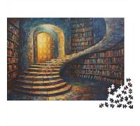 Antica biblioteca Arte fantasy mistica Puzzle Sostenibili Con Motivi Per Adulti Da Gioco in Legno Di Alta Qualità 70x50cm/1000pcs