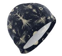 Antica Blu Scuro Bianco Teschi donne nuotano per gli uomini Capelli Corti impermeabile grande nuotata per le donne Protezione dei capelli e Drag Riduzione gorro para nadar mujer