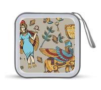Antica civiltà sumera divertente CD Case Holder Organizer 40 Capacità DVD Collection Storage Bag Portafoglio Libro per Auto Casa Viaggio