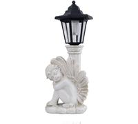 Antica colonna romana angelo ginocchio luce solare esterno giardino cortile arre