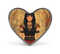 Antica dea egizia Hathor, spilla a forma di cuore, accessorio per abbigliamento e gioielli per uomo e donna