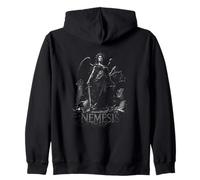 Antica dea Femminile Greca Nemesis Giustizia Oscura Felpa con Cappuccio