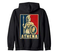 Antica dea guerriera Greca Athena Gufo della Saggezza Felpa con Cappuccio