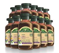 Antica Erboristeria 2 in 1 Shampoo Idratante Latte di Riso, Shampoo e Balsamo per Capelli con Doppie Punte con Ingredienti Naturali, 12 pezzi x 225 ml
