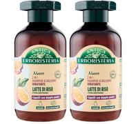 Antica Erboristeria - 2in1 Shampoo & Balsamo Idratante al Latte di Riso per Capelli con Doppie Punte - 225ml (Confezione da 2)