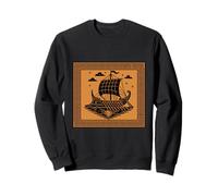 Antica Nave Greca Trireme Vintage Sailing Storia Mitologia Felpa