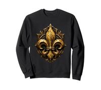 Antica Opera d'Arte con Stemma araldico Fleur De Lis Shield Felpa