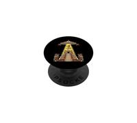 Antica piramide astronave extraterrestre Maya PopSockets PopGrip Adesivo