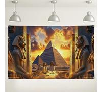 Antica piramide egiziana sfondo da parete, sfondo fotografico storico mitico architettura, splendida decorazione per interni/esterni per eventi, forniture per feste a tema, 180 x 109 cm