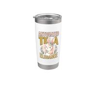 Anticato Tea Elegance Bunny Party Time Vibes Vibes Vintage Lover Bicchiere termico in acciaio inox doppia parete
