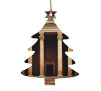Antiche reliquie ornamenti in legno per albero di Natale a forma di albero di Natale, 2 pezzi, decorazioni vintage per la casa e le vacanze