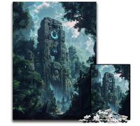Antiche rovine nella giungla Puzzle 1000 pezzi per adulti Puzzle Idea regalo di compleanno Gioco rompicapo impegnativo 1000 pezzi (38x26 cm)