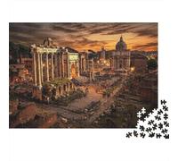 Antiche Rovine Romane Puzzle 1000 Pezzi Carta per Adulti Paesaggio al Tramonto Puzzle per Famiglia Relax Decorazione Regalo 38x26cm/1000pcs