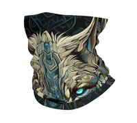 Antiche Rune Norrene del Wolf Vichingo Uomo Donna Ghetta da Collo Traspirante Passamontagna Antivento Fascia per Capelli per Sports Yoga Escursionismo