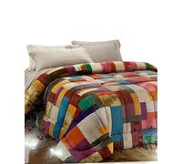 Antiche Tradizioni GFerrari Trapunta Matrimoniale Satin, Patchwork Multicolore, 100% Cotone con Imbottitura in Poliestere, 270x270 cm, Effetto Piumino