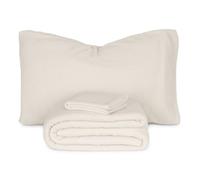 Antiche Tradizioni Mont Blanc Il Soffice Completo Lenzuola e Federe, Set Letto in Flanella, Piazza e Mezza Francese 220x290 (Panna)