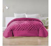 Antiche Tradizioni Trapunta Imbottita Matrimoniale, Design Trapuntato a Rombi, Tortora, Piumino Caldo per Tutte le Stagioni