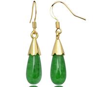 antichi chiodi per orecchie cinesi, accessori eleg Orecchini pendenti vintage in argento sterling 925 con giada for donna, gioielli con gancio a goccia in giada Hetian verde naturale, regalo cinese fo