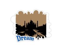 Antichi edifici Taj Mahal Adesivi Citazione Sogno Decalcomanie in Vinile