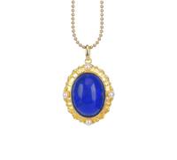Antichi mestieri d'oro perla intarsiato lapislazzuli collana vintage blu pendente luce di lusso Design Sense gioielli
