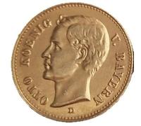 Antichi Mestieri Tedesco 1907 Ottone Placcato Oro Monete Commemorative