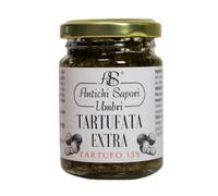Antichi Sapori Umbri sas - Salsa Tartufata Artigianale con 15% Di Tartufo Nero ITALIANO - 180 g - Con Soli Funghi Freschi Italiani e Olio Evo - SENZA CONSERVANTI E COLORANTI