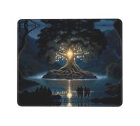 Antico albero della saggezza tappetino per mouse 7 x 21,8 cm superficie impermeabile e base in gomma antiscivolo con bordi cuciti tappetino per mouse da gioco per laptop,