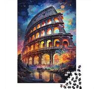 Antico Anfiteatro Romano Puzzle 1000 Pezzi Carta per Adulti Stile Artistico Notturno Relax Decorazione Casa Regalo 70x50cm/1000pcs