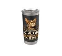 Antico atteggiamento del gatto del Bengala Bicchiere termico in acciaio inox doppia parete