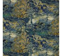 Antico Baldacchino Alberi Delft Cotone Pesante Tessuto Tenda Fodera Cuscino Uso