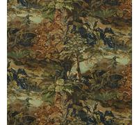 Antico Baldacchino Alberi Foresta Cotone Pesante Tessuto Tenda Fodera Cuscino