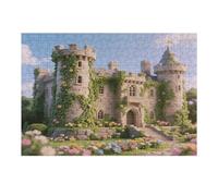 Antico castello puzzle in legno con scatola portaoggetti, puzzle ecologico in legno per il tempo libero, sollievo dallo stress e decorazione, 300 pezzi