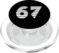 Antico Egitto 67 Numero Glifo a Strisce Design Minimale PopSockets PopGrip per MagSafe