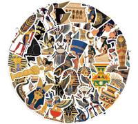 Antico Egitto, adesivi per computer portatile (50 pezzi), regalo per bambini, adolescenti, adulti, ragazzi, ragazzi e adulti, in vinile, impermeabili, per scrapbooking, skateboard, auto, bagagli