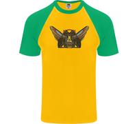 Antico Egitto Alato Gatti Eye Of Horus DA UOMO S/S Baseball T-Shirt