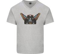 Antico Egitto Alato Gatti Eye Of Horus Uomo Scollo A V T-Shirt