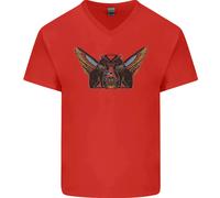 Antico Egitto Alato Gatti Eye Of Horus Uomo Scollo A V T-Shirt
