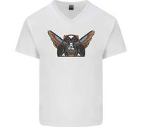 Antico Egitto Alato Gatti Eye Of Horus Uomo Scollo A V T-Shirt