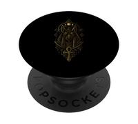 Antico Egitto Anubi Dio Geometria Sacra Egiziana PopSockets PopGrip Adesivo