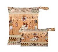 Antico Egitto - Borse riutilizzabili per pannolini di stoffa per bambini, con 2 tasche con cerniera, borsa da viaggio impermeabile, per spiaggia, piscina, palestra, per costumi da bagno bagnati,