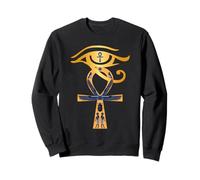 Antico Egitto Dio Occhio di Horus Ankh Simbolo egizio Felpa
