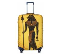 Antico Egitto geroglifico valigia copertura bagagli Protector etnico elastico bagagli copre antigraffio antipolvere bagagli manica adatta 22-24 pollici, Multicolore, S