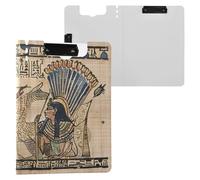 Antico Egitto pergamena cartella Appunti con Storage orizzontale e verticale doppie clip Board con copertina rigida Appunti Padfolio Casa Viaggi Carte Storage Container