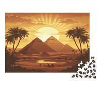 Antico Egitto Puzzle 1000Pcs Decorazione Per La Casa. Rilassamento E Intelligence Per Adulti E Bambini Da 14 Anni 70x50cm/1000pcs