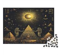 Antico Egitto Puzzle 1000Pcs Stile arte mitologica Decorazione Per La Casa. Rilassamento E Intelligence Per Adulti E Bambini Da 14 Anni 70x50cm/1000pcs