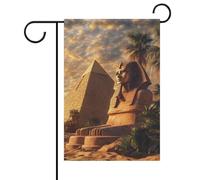 Antico Egitto Segreti Piramide Sfinge Bandiera da giardino Bandiera da cortile Bandiera da giardino su entrambi i lati Bandiere per la casa per prato Patio Decorazione