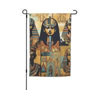 Antico Egitto Tribe Serie Bandiera da giardino Doppio Lato Fattoria Vacanze Yard Bandiera 30x45 Pollici Stagionale Esterna Banner Per Primavera Estate Prato Portico Home Decor Piccola Bandiera