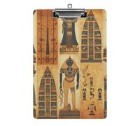 Antico Egitto Tribe Series portablocco per ufficio, casa, acrilico A4 portablocco con fori per appendere in acciaio inossidabile, resistente portablocco per appunti, esami, spartiti musicali, 31,8 x